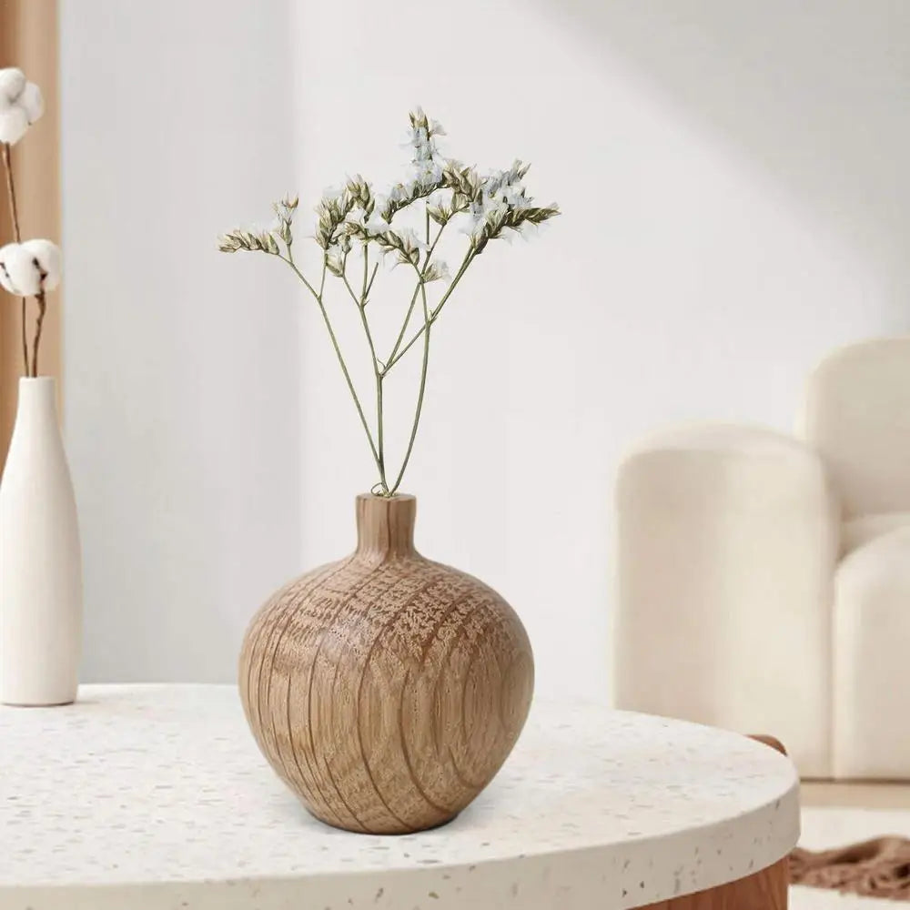 Vase rond bois moderne