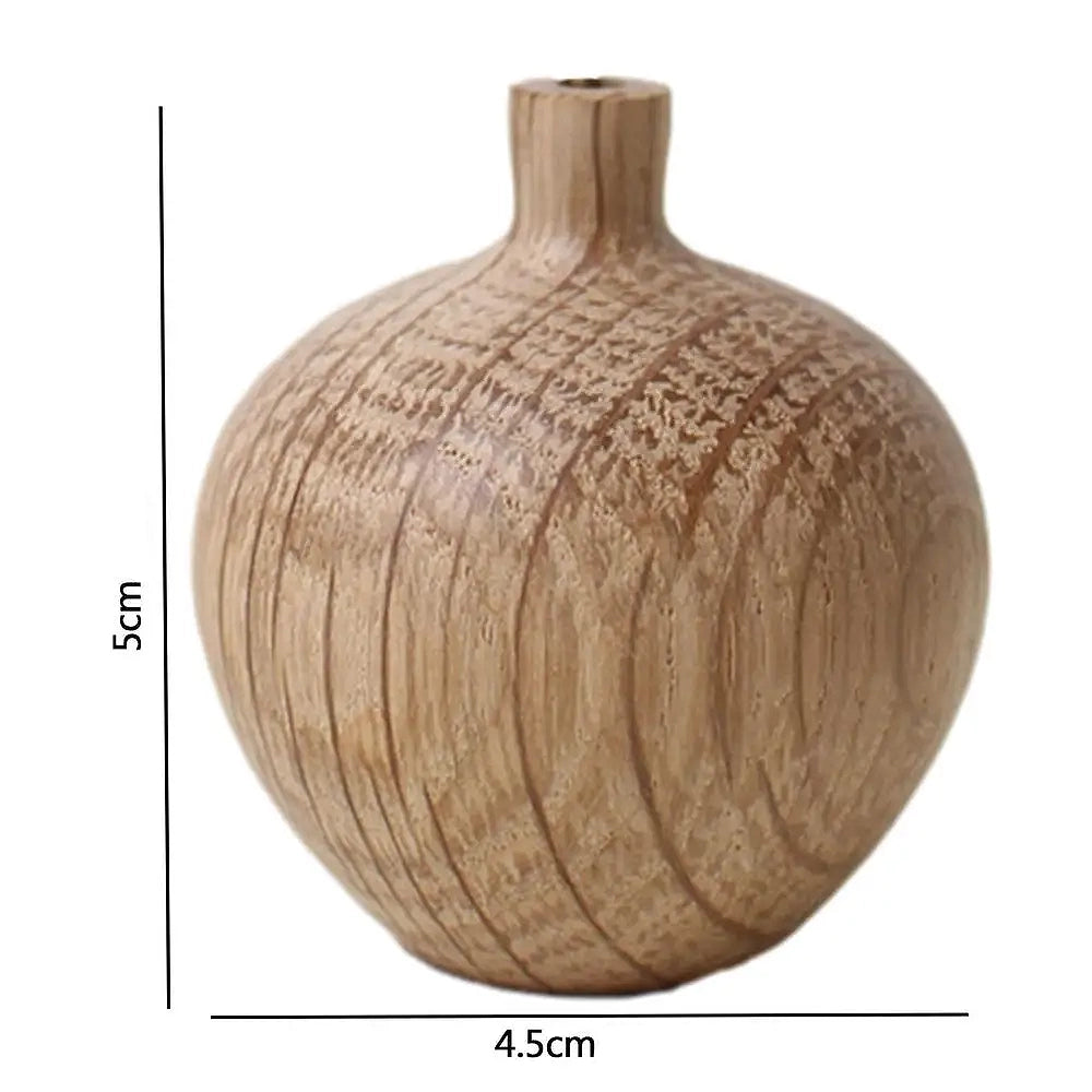 Vase rond bois