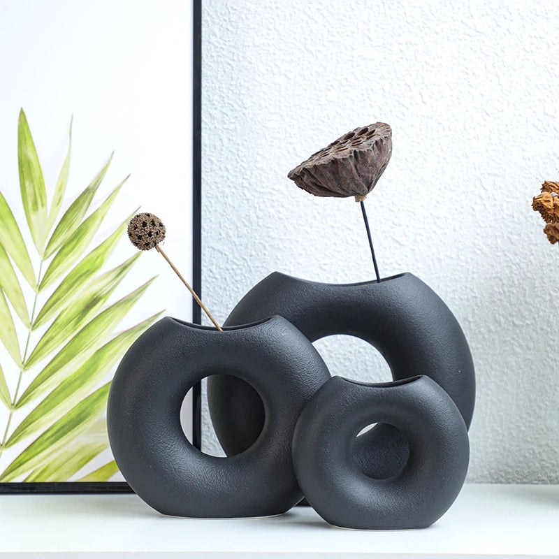 Vase noir décoration design