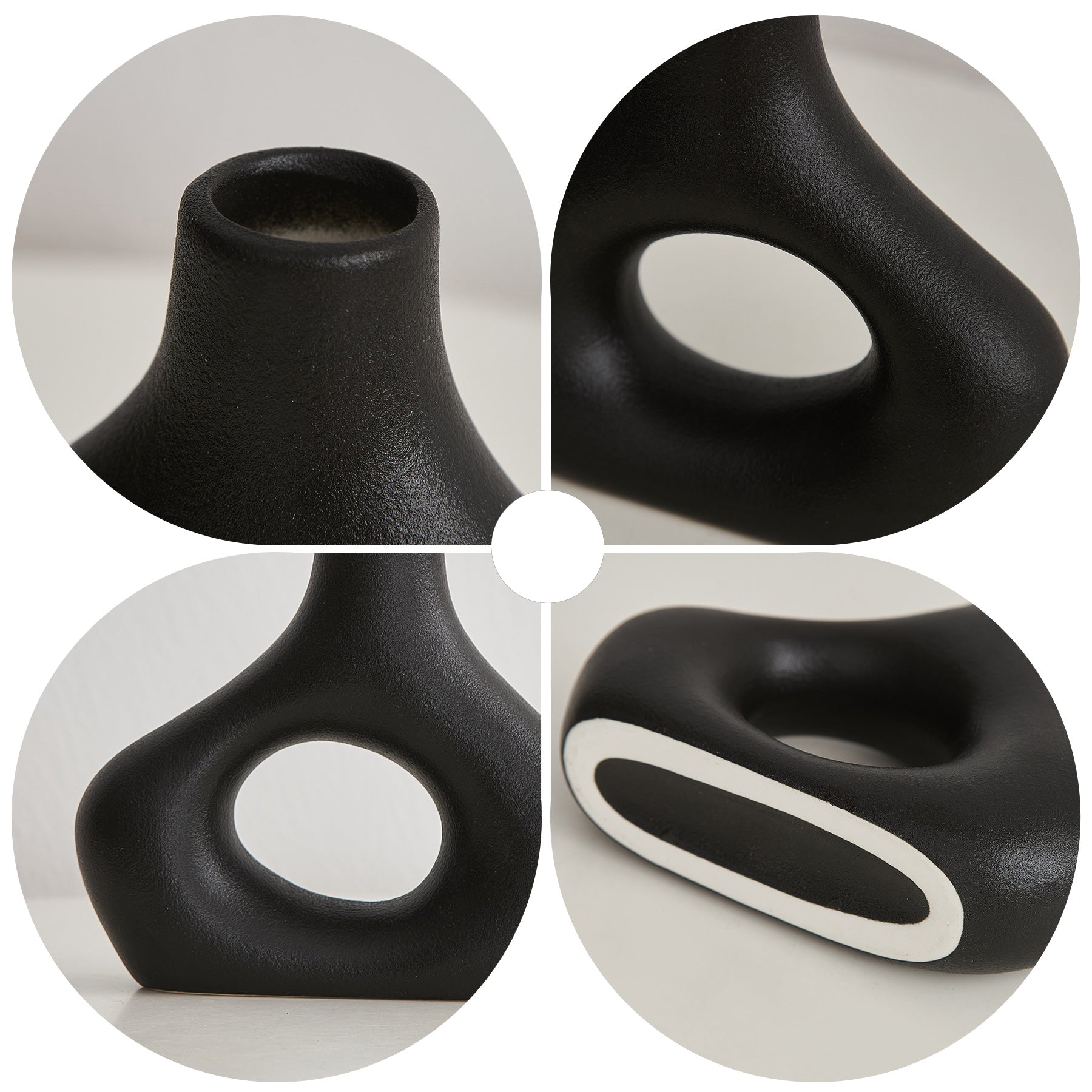 Vase noir scandinave