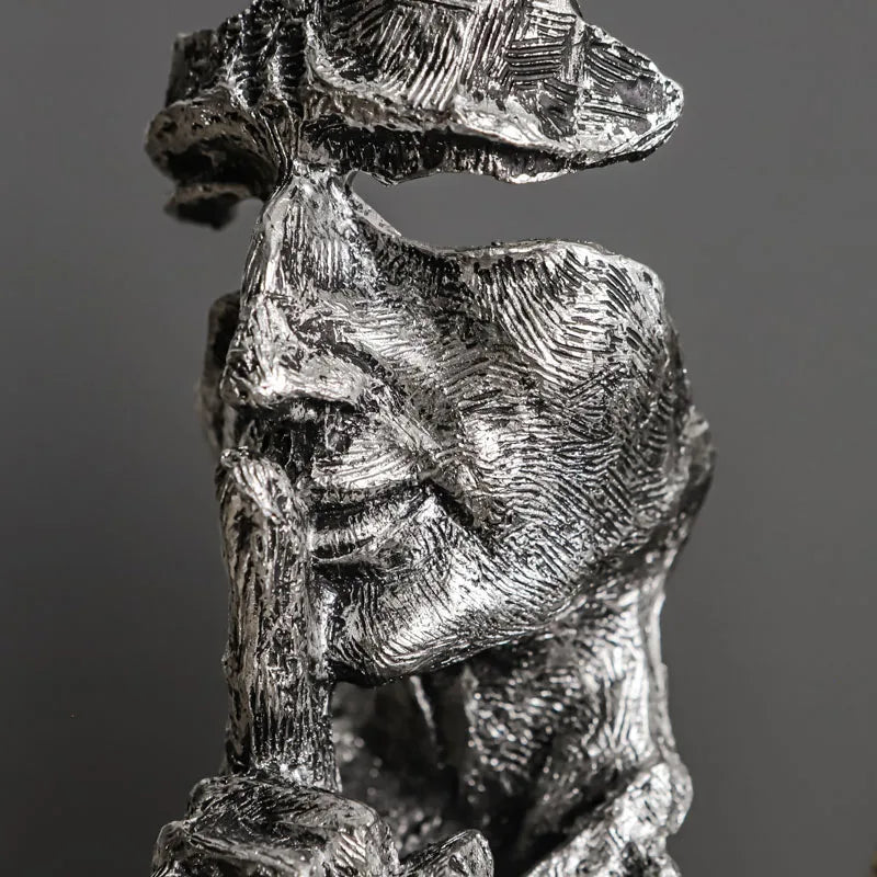 Sculpture homme visage abstrait