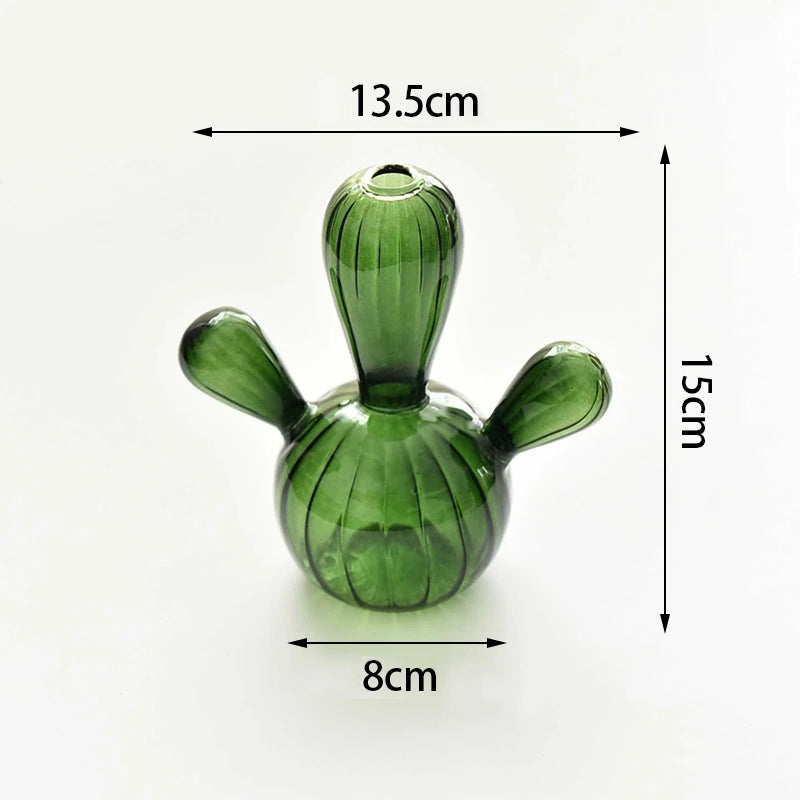 Vase original cactus vert
