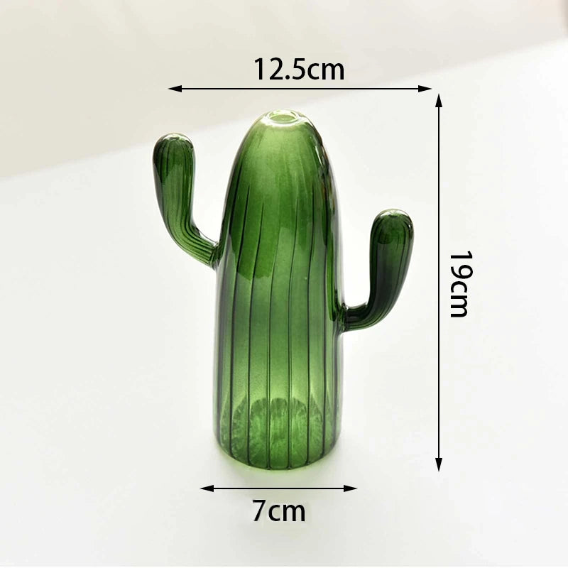 Vase original cactus vert