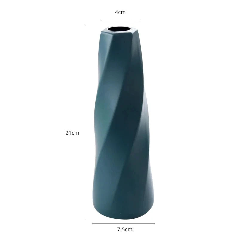 Vase bleu pétrole
