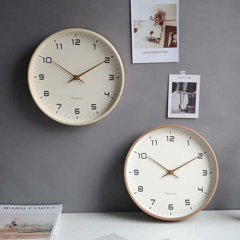 Horloge murale bois moderne minimaliste
