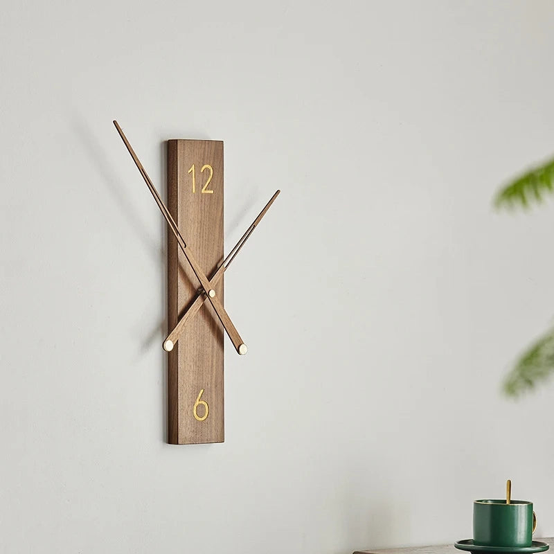 Horloge murale bois design minimaliste