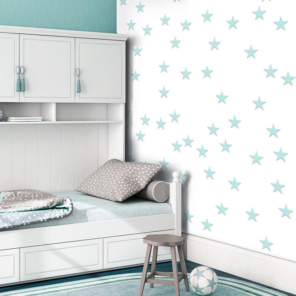 Déco murale étoiles turquoise apaisante