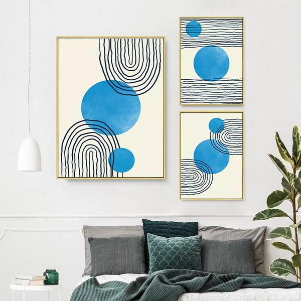 tableau abstrait bleu