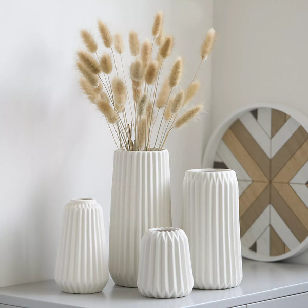 Arborens® Vase céramique Blanc, Design et Moderne, Objet de