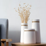 Vase cylindrique blanc