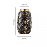 Vase effet marbre noir