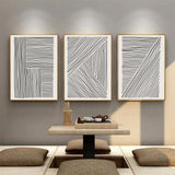 Tableau abstrait noir et blanc