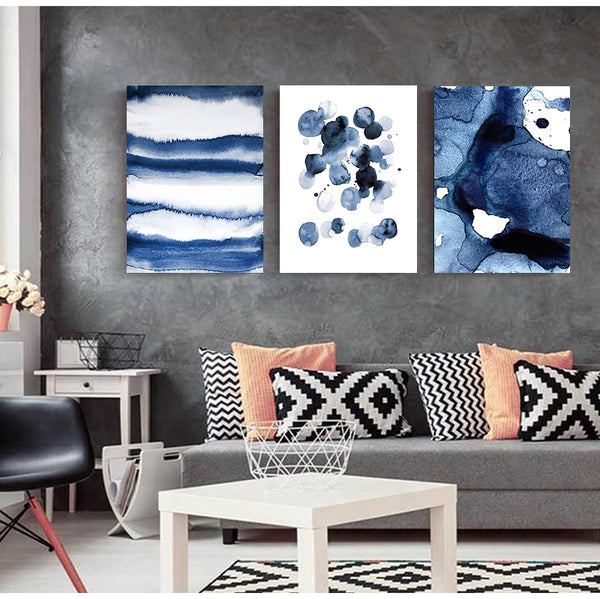 Tableau moderne abstrait bleu