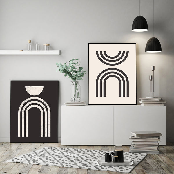 tableau abstrait géométrique