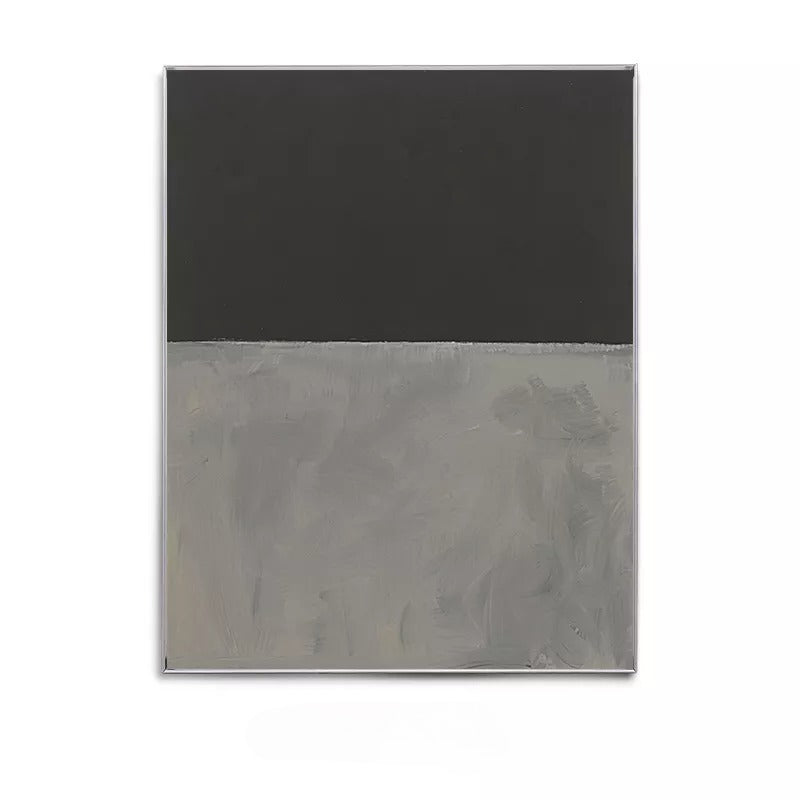 Tableau abstrait noir gris