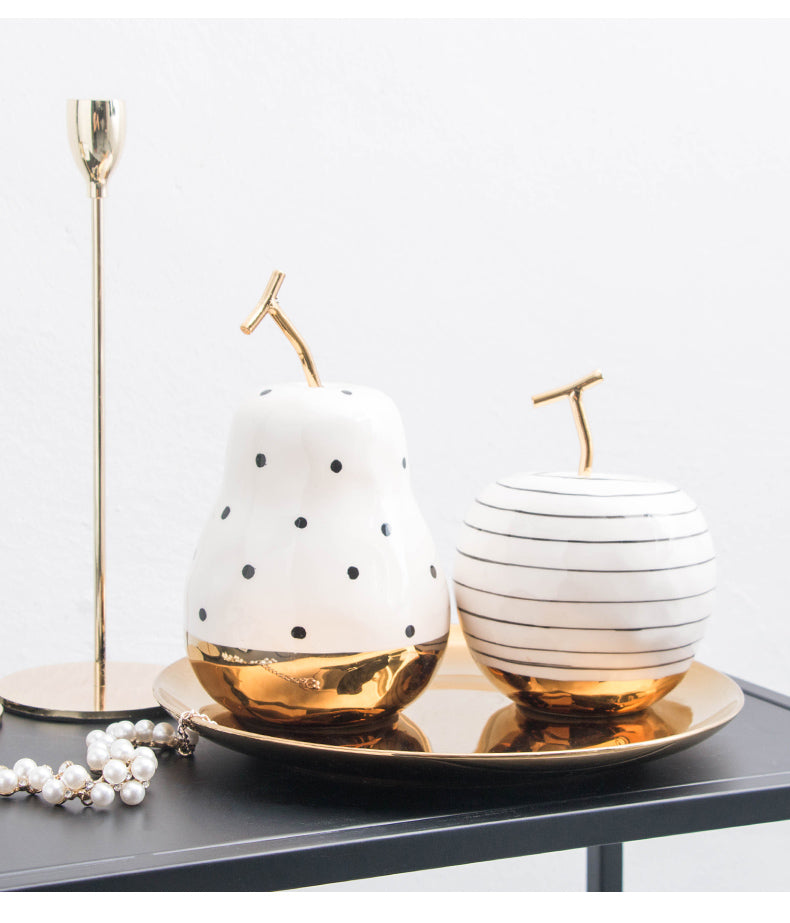 Sculpture pomme et poire