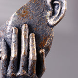 Sculpture demi visage deco