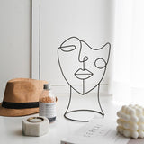Statue visage abstrait