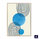 tableau abstrait bleu