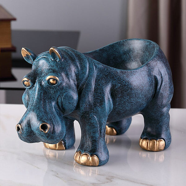Statue hippopotame deco