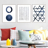 Tableau abstrait moderne bleu