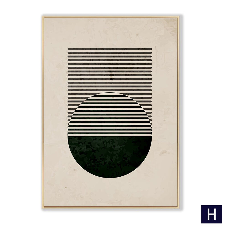 Tableau scandinave motif geometrique