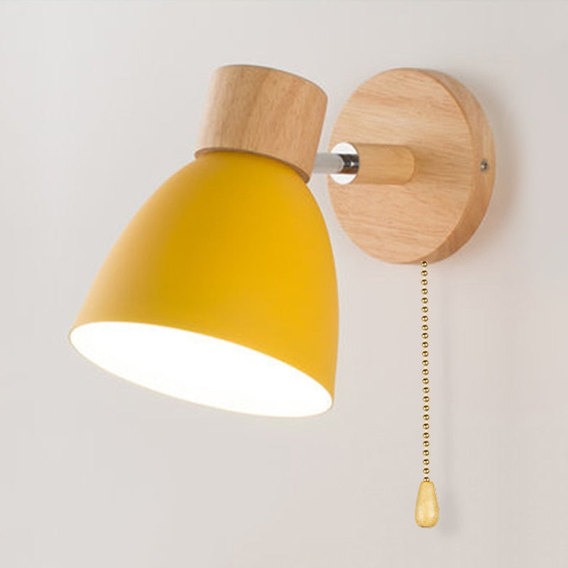 Applique murale bois et jaune