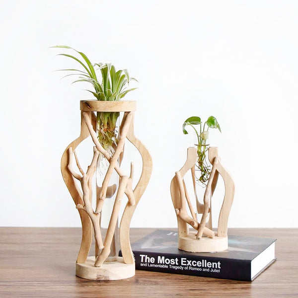 Vase en bois flotté