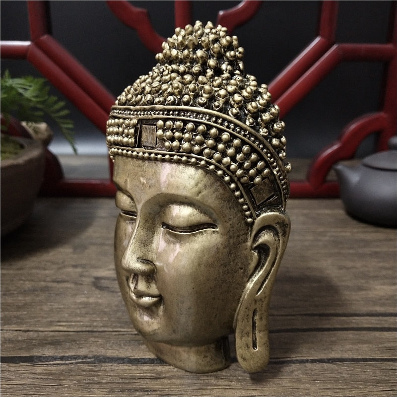 Statue buddha visage deco
