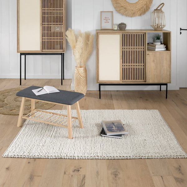 Tapis beige poil doux