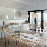 Tapis jute et blanc