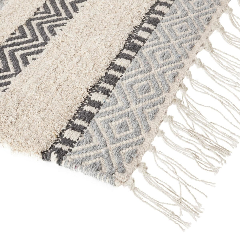 Tapis scandinave beige et noir