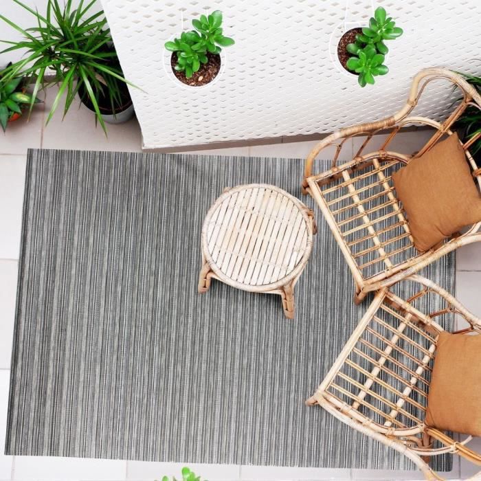 Tapis scandinave gris extérieur