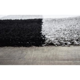 Tapis noir blanc gris