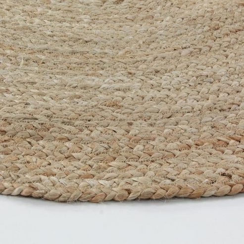 Tapis rond beige paille