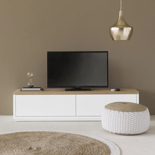 Tapis rond jute blanc