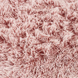 Tapis rond rose shaggy