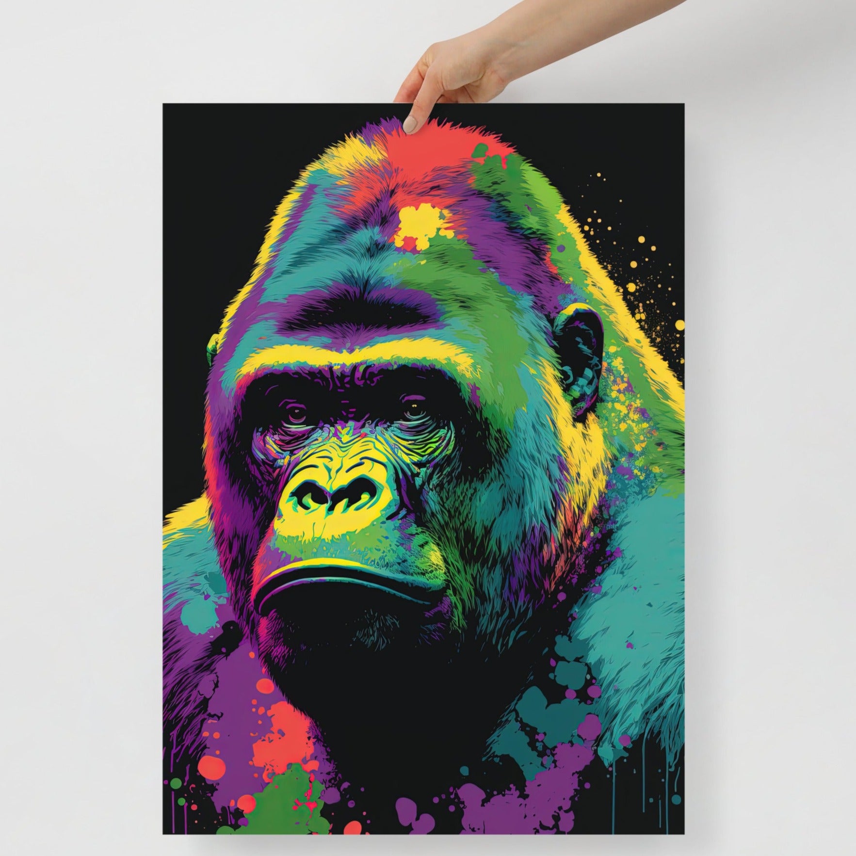 Tableau gorille pop art
