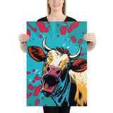 Tableau vache pop art