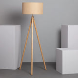 Lampadaire bois scandinave beige
