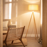 Lampadaire bois scandinave