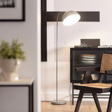 Lampadaire design gris salon