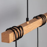 Lustre moderne salon bois
