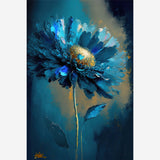 poster fleur bleu