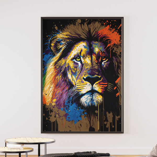 Tableau lion pop art
