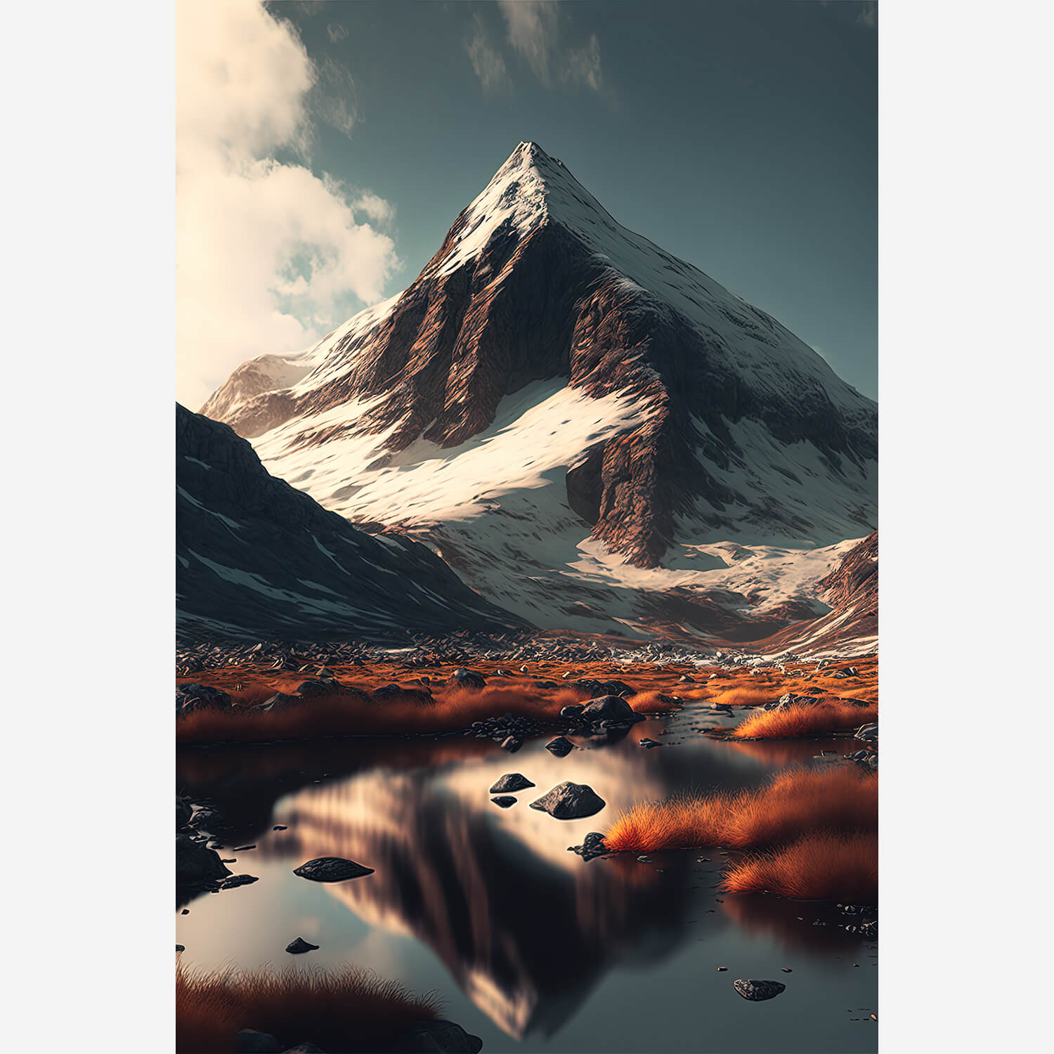 Tableau paysage montagne