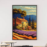 Tableau peinture huile d'un paysage de Provence