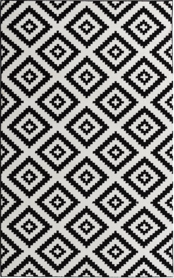 Tapis berbère blanc et noir