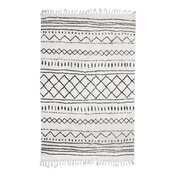 Tapis berbère coton blanc