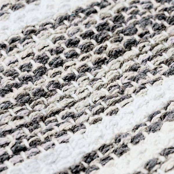 Tapis bohème noir et blanc